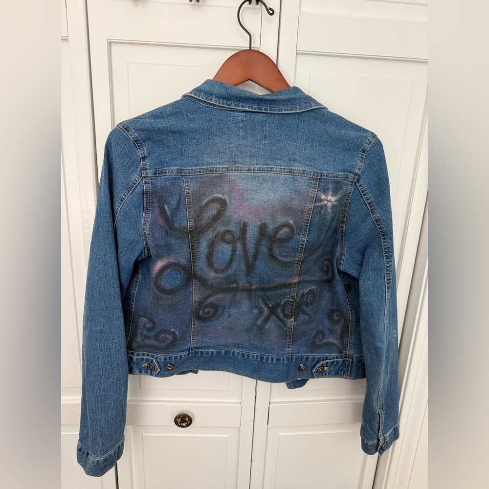 Denim jacket- airbrushed